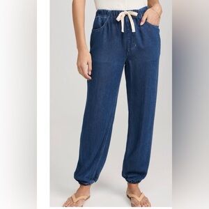 Monrow Soft Denim Jogger Sweatpants